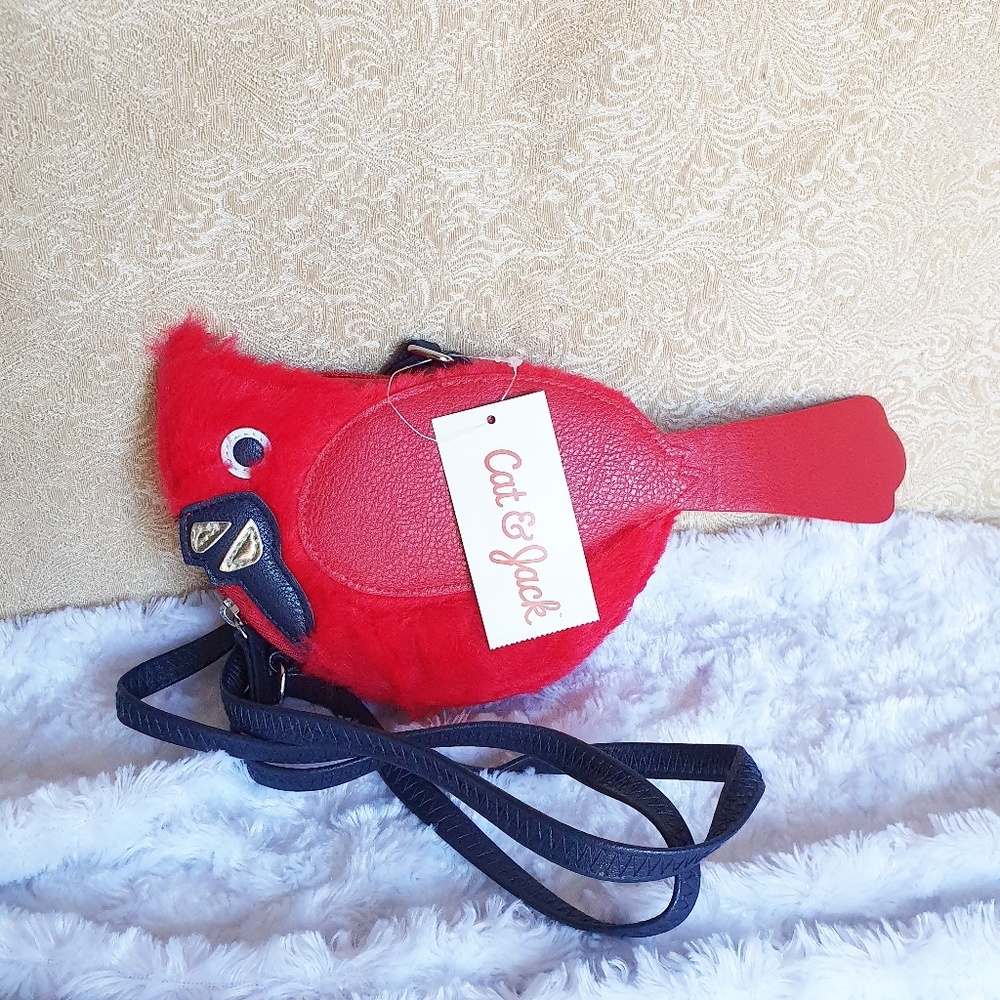 Nwt Cat & Jack Cardinal Bird Adjustable Bag